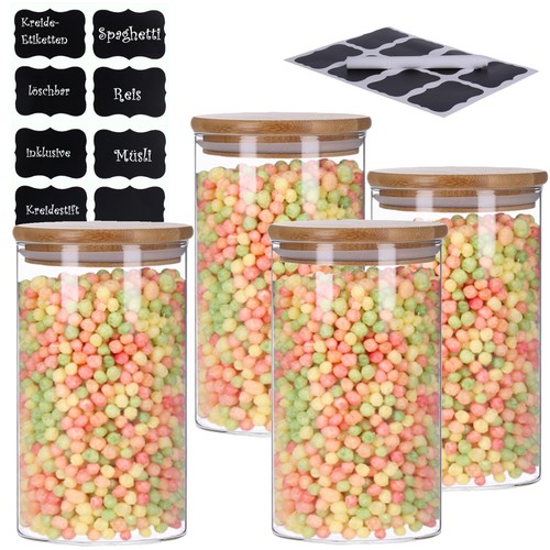 Vorratsgläser 4er set glas - vorratsgläser,
