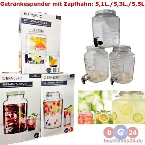 Getränkespender glaskrug mit - glaskrug,