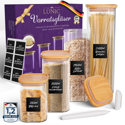 Lünic vorratsgläser mit - lÜnic,