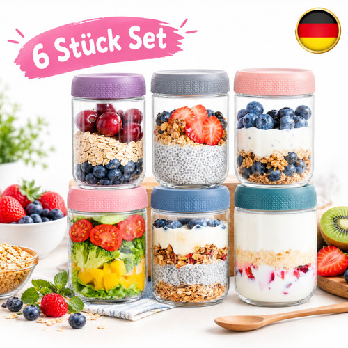 Glasbehälter 500ml - 6x,