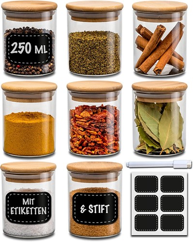 Gewürzgläser set 250ml - gewürzgläser,