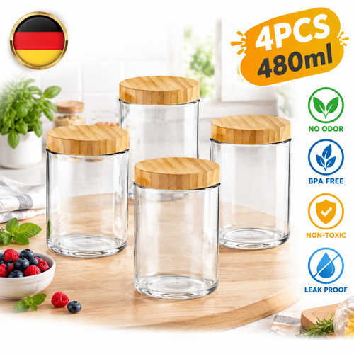Vorratsglas aus glas - 4x,