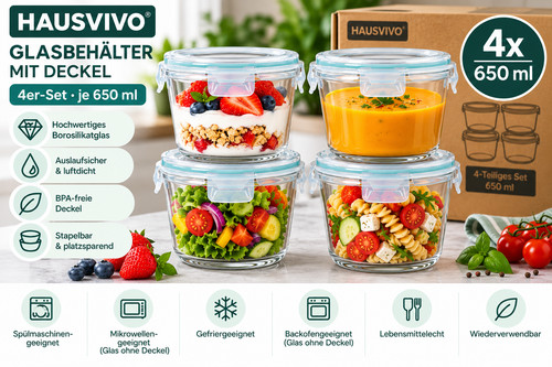 Hausvivo 4er set - set, glasbehälter