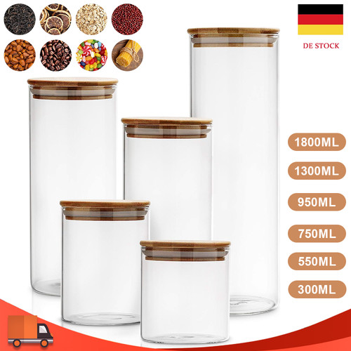 10x vorratsglas aus glas - vorratsglas,